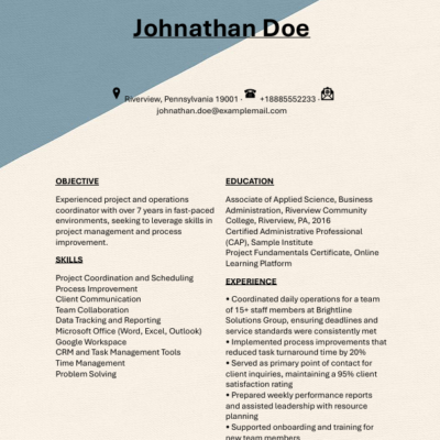 Dusty Blue Overlay Resume (B5.0) — Template Only (Copy)